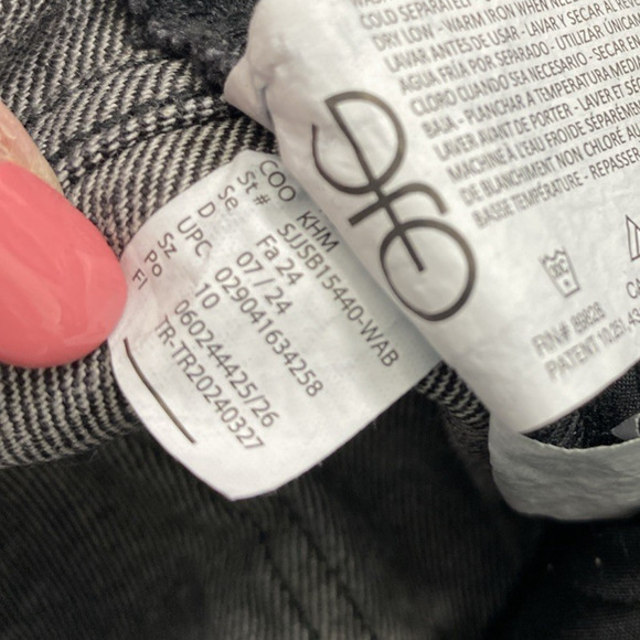 Jessica Simpson Cargo Jeans Women Size 10 High Rise Black Denim Wide Leg Pockets - Picture 6 of 13